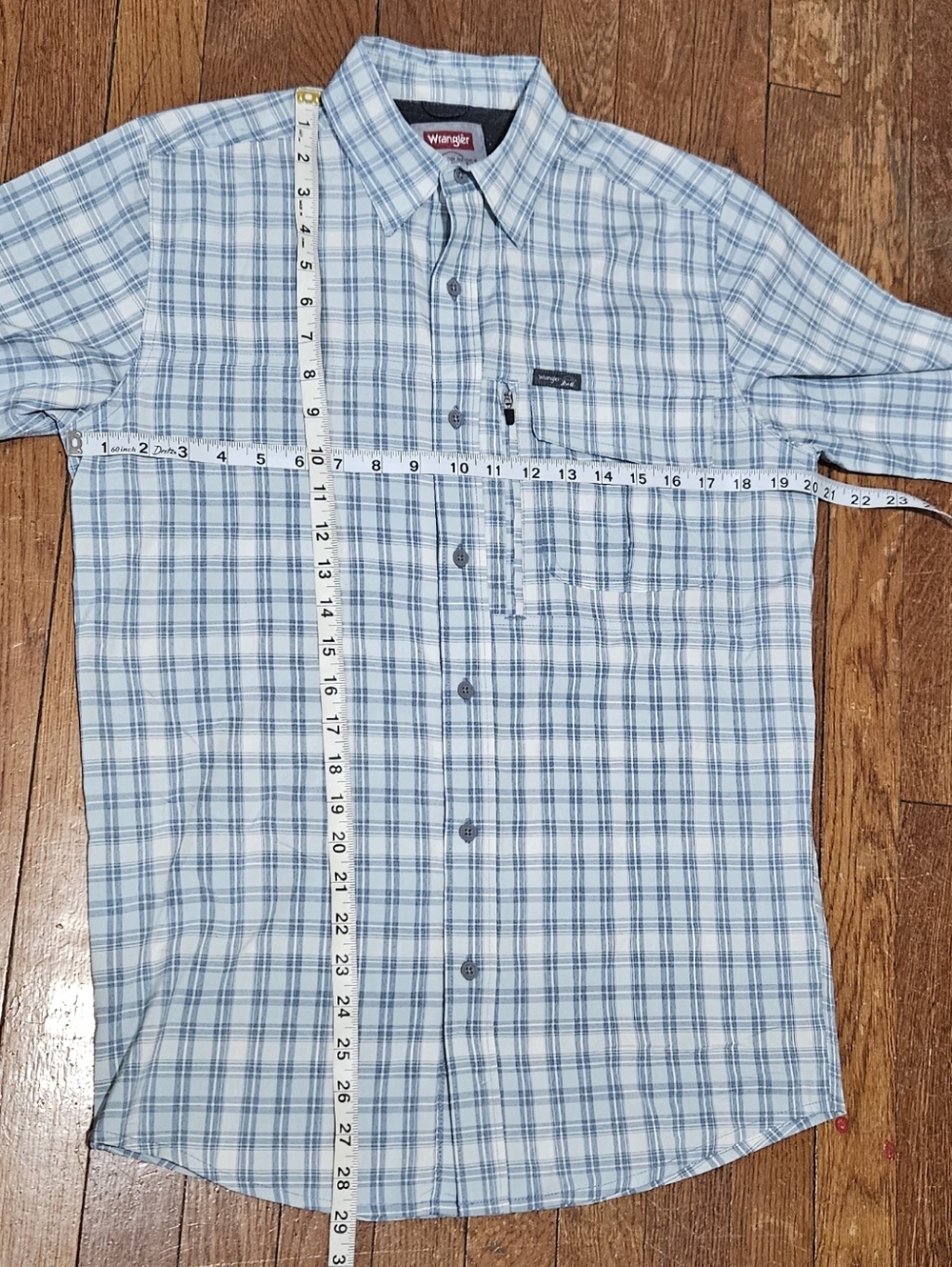 Wrangler Men's Plaid Button-Down Shirt/Short Sleeve/Outdoor/Regular Fit/Size S - Picture 11 of 14